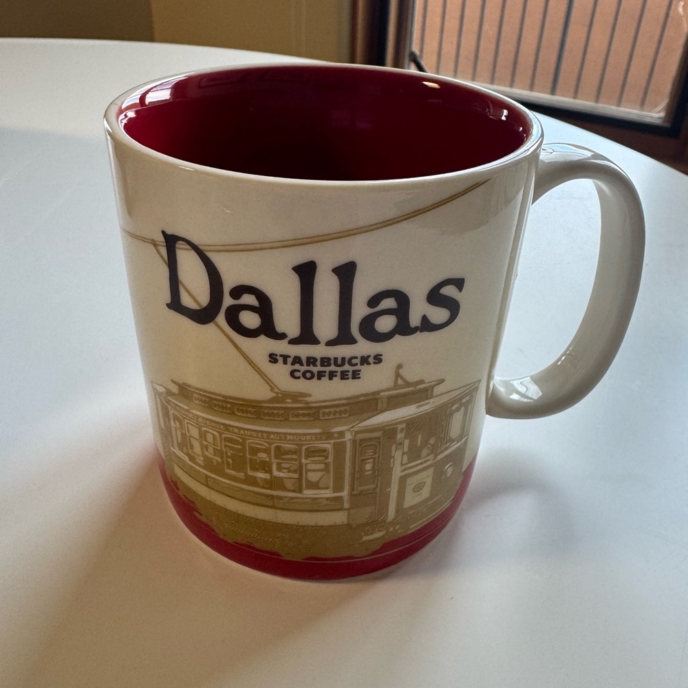 Starbucks Dallas Mug - Red, White, and Gold